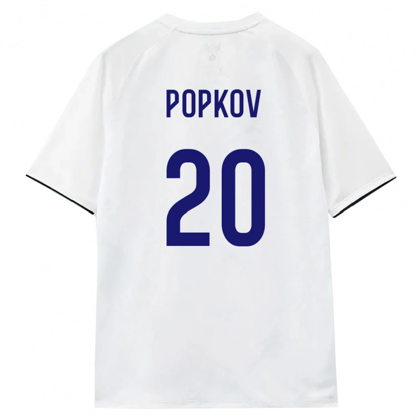 Danxen Män Ryssland Danila Popkov #20 Vit Brun Svart Bortatröja Matchtröjor 26-28 Tröjor T-Tröja