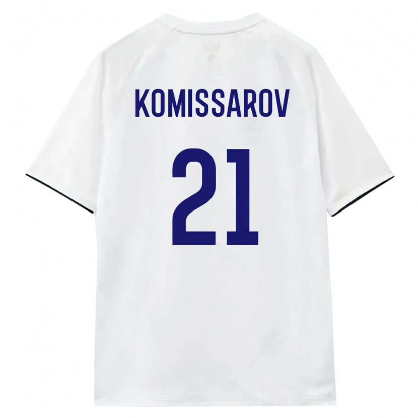 Danxen Män Ryssland Timofey Komissarov #21 Vit Brun Svart Bortatröja Matchtröjor 26-28 Tröjor T-Tröja