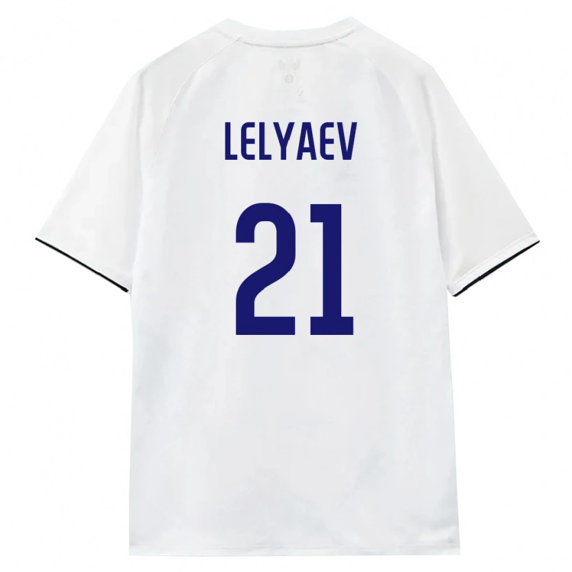Danxen Män Ryssland Artem Lelyaev #21 Vit Brun Svart Bortatröja Matchtröjor 26-28 Tröjor T-Tröja