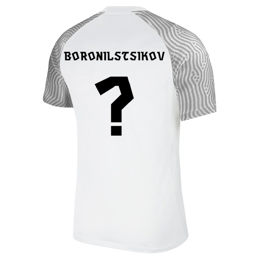 Danxen Män Estland Alex Boronilstsikov #0 Vit Grå Bortatröja Matchtröjor 26-28 Tröjor T-Tröja