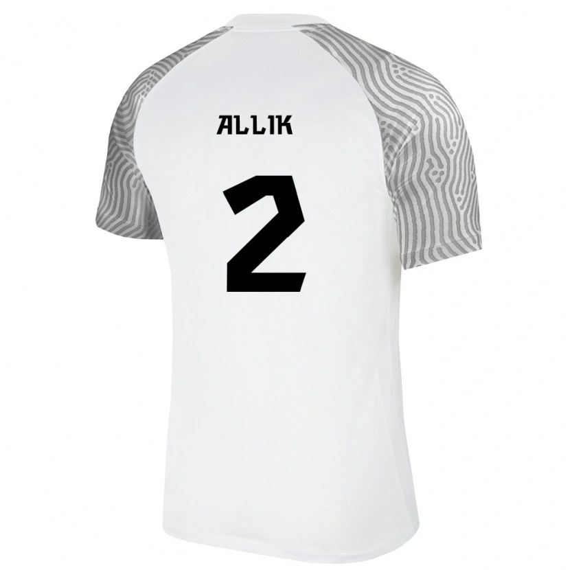 Danxen Män Estland Arti Allik #2 Vit Grå Bortatröja Matchtröjor 26-28 Tröjor T-Tröja