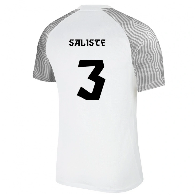 Danxen Män Estland Joseph Saliste #3 Vit Grå Bortatröja Matchtröjor 26-28 Tröjor T-Tröja