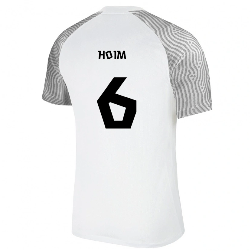 Danxen Män Estland Oskar Hoim #6 Vit Grå Bortatröja Matchtröjor 26-28 Tröjor T-Tröja