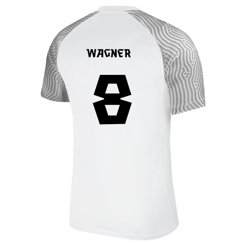 Danxen Män Estland August Wagner #8 Vit Grå Bortatröja Matchtröjor 26-28 Tröjor T-Tröja