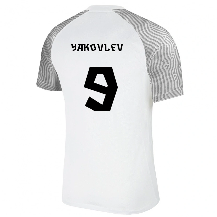 Danxen Män Estland Ioan Yakovlev #9 Vit Grå Bortatröja Matchtröjor 26-28 Tröjor T-Tröja