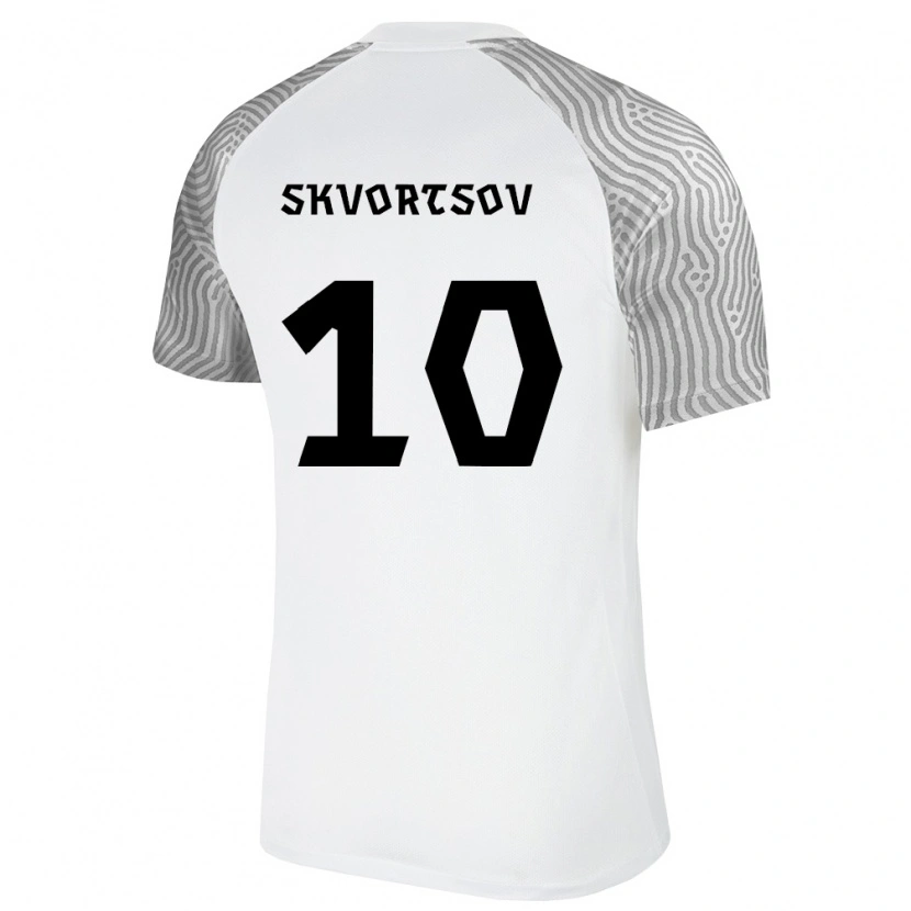 Danxen Män Estland Maksimilian Skvortsov #10 Vit Grå Bortatröja Matchtröjor 26-28 Tröjor T-Tröja
