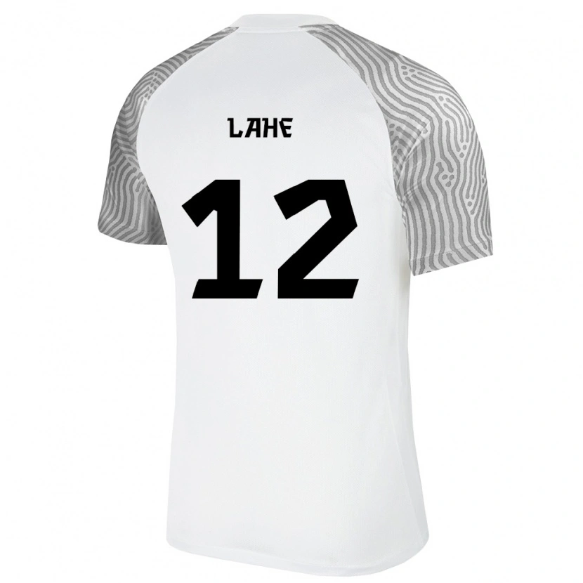 Danxen Män Estland Christopher Lahe #12 Vit Grå Bortatröja Matchtröjor 26-28 Tröjor T-Tröja