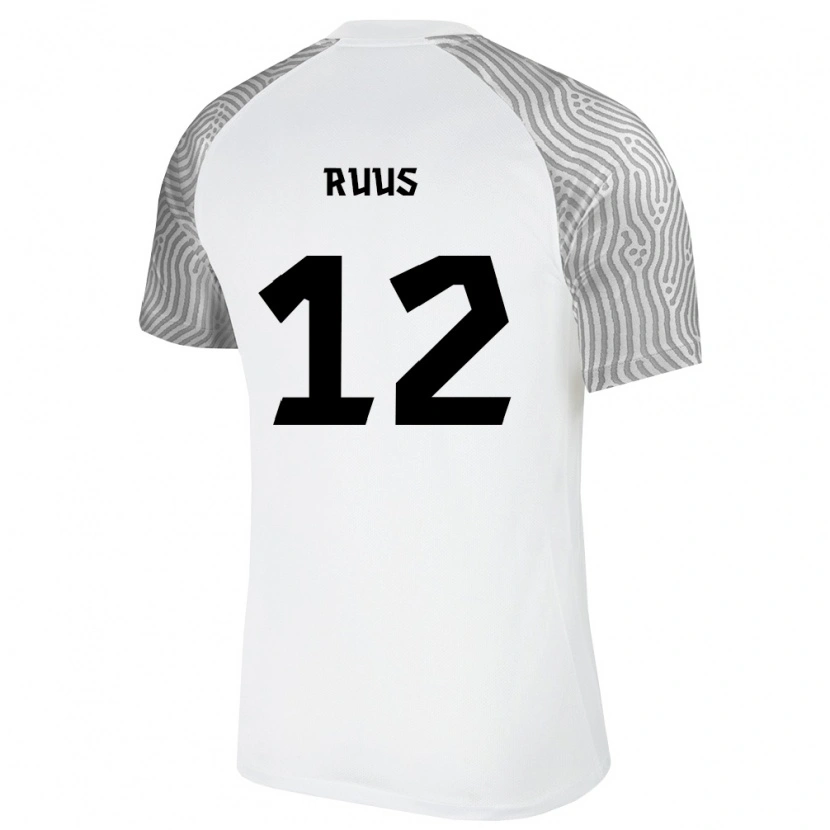 Danxen Män Estland Kaarel Ruus #12 Vit Grå Bortatröja Matchtröjor 26-28 Tröjor T-Tröja