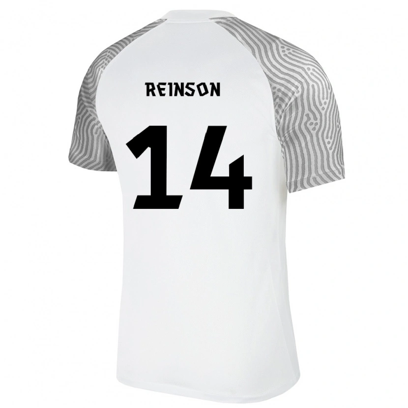 Danxen Män Estland Pärtel Reinson #14 Vit Grå Bortatröja Matchtröjor 26-28 Tröjor T-Tröja