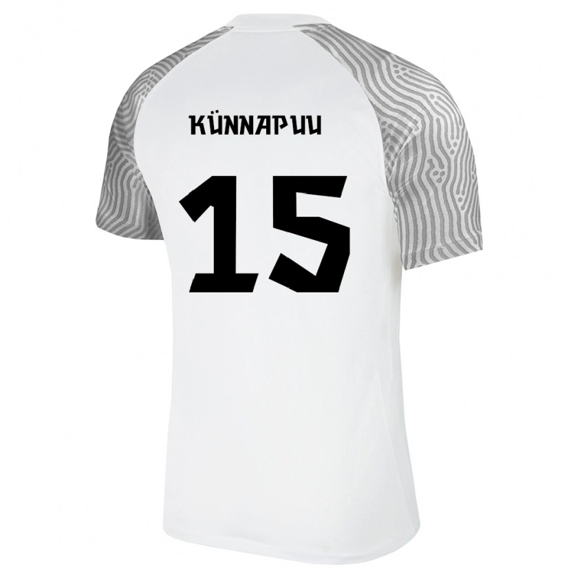 Danxen Män Estland Oskar Künnapuu #15 Vit Grå Bortatröja Matchtröjor 26-28 Tröjor T-Tröja