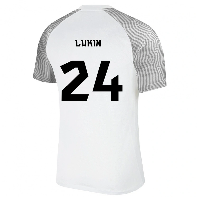 Danxen Män Estland Roman Lukin #24 Vit Grå Bortatröja Matchtröjor 26-28 Tröjor T-Tröja