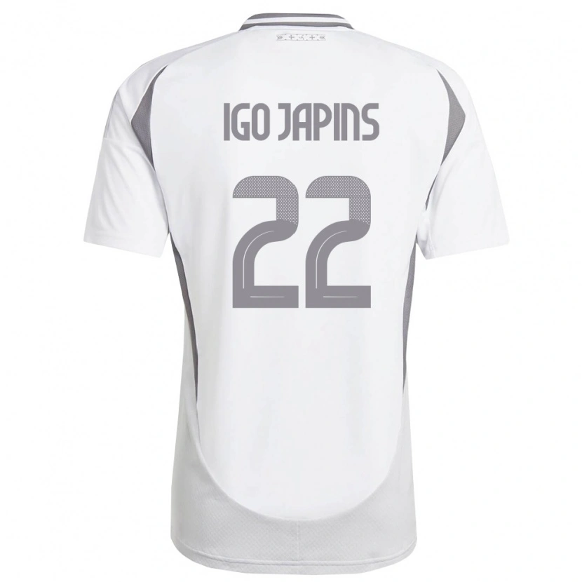 Danxen Män Lettland Henrijs Igo Japins #22 Vit Mörk Grå Bortatröja Matchtröjor 26-28 Tröjor T-Tröja
