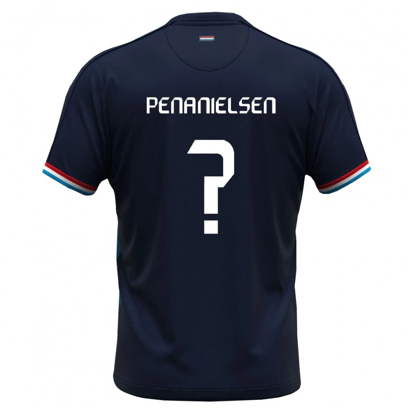 Danxen Män Luxemburg Leonard Pena Nielsen #0 Kunglig Blå Röd Bortatröja Matchtröjor 26-28 Tröjor T-Tröja