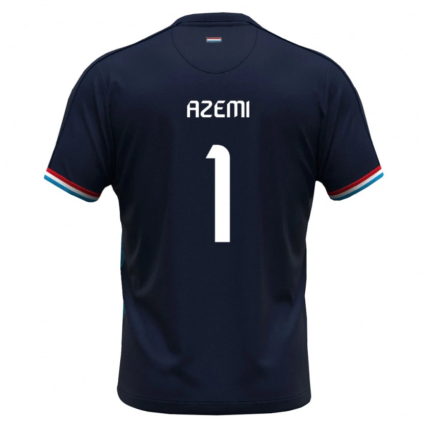 Danxen Män Luxemburg Ermal Azemi #1 Kunglig Blå Röd Bortatröja Matchtröjor 26-28 Tröjor T-Tröja