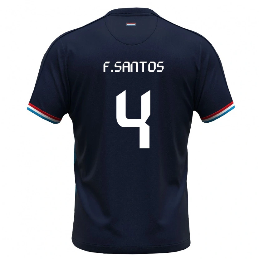 Danxen Män Luxemburg Fabio Da Silva Santos #4 Kunglig Blå Röd Bortatröja Matchtröjor 26-28 Tröjor T-Tröja