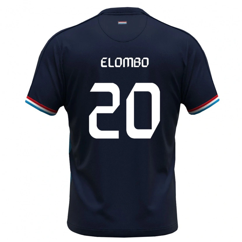 Danxen Män Luxemburg Charel Elombo #20 Kunglig Blå Röd Bortatröja Matchtröjor 26-28 Tröjor T-Tröja