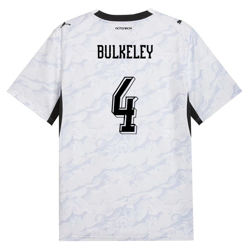 Danxen Män Nya Zeeland James Bulkeley #4 Svart Vit Bortatröja Matchtröjor 26-28 Tröjor T-Tröja