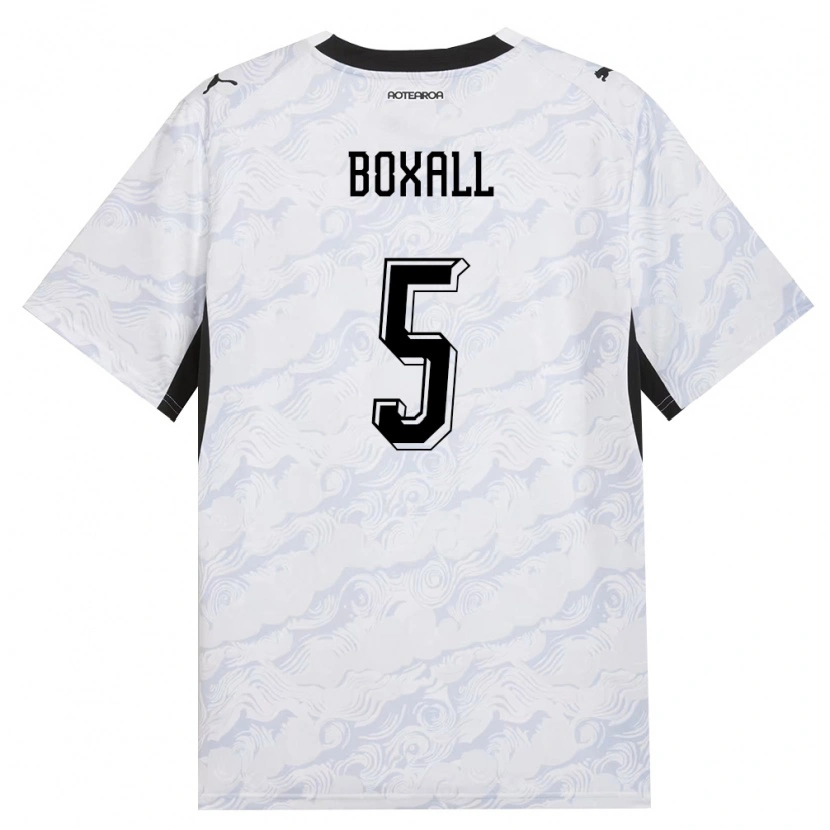 Danxen Män Nya Zeeland Michael Boxall #5 Svart Vit Bortatröja Matchtröjor 26-28 Tröjor T-Tröja