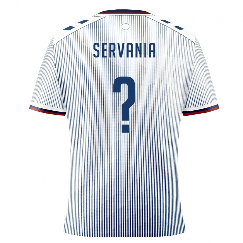 Danxen Män Puerto Rico Jaden Servania #0 Kunglig Blå Vit Bortatröja Matchtröjor 26-28 Tröjor T-Tröja