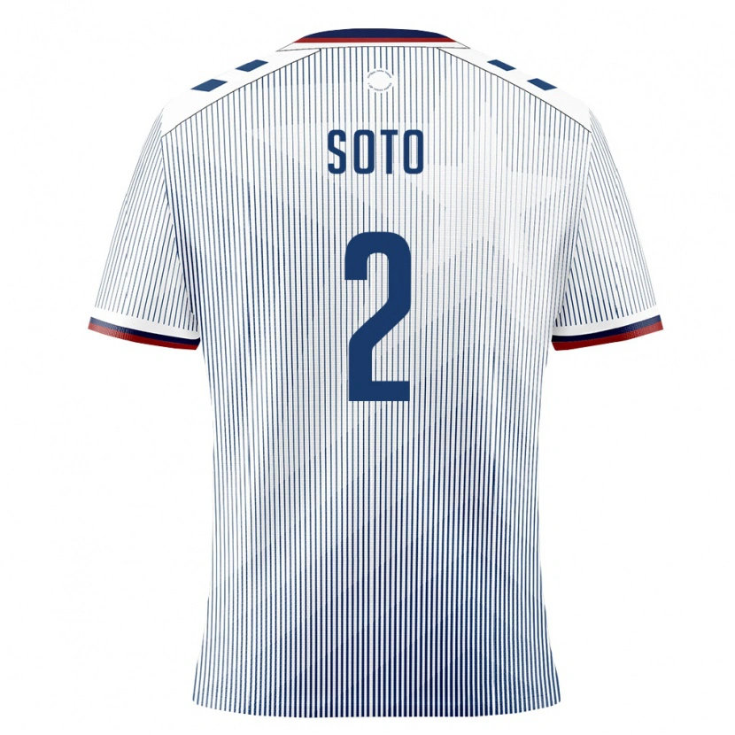 Danxen Män Puerto Rico Adrián Soto #2 Kunglig Blå Vit Bortatröja Matchtröjor 26-28 Tröjor T-Tröja