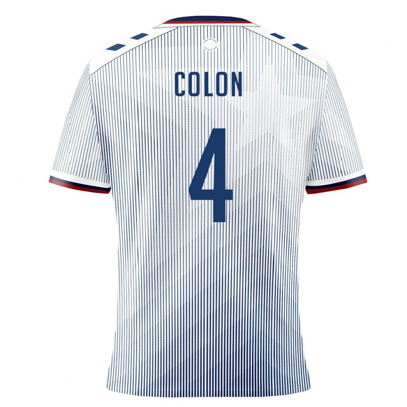 Danxen Män Puerto Rico Xzavier Colon #4 Kunglig Blå Vit Bortatröja Matchtröjor 26-28 Tröjor T-Tröja