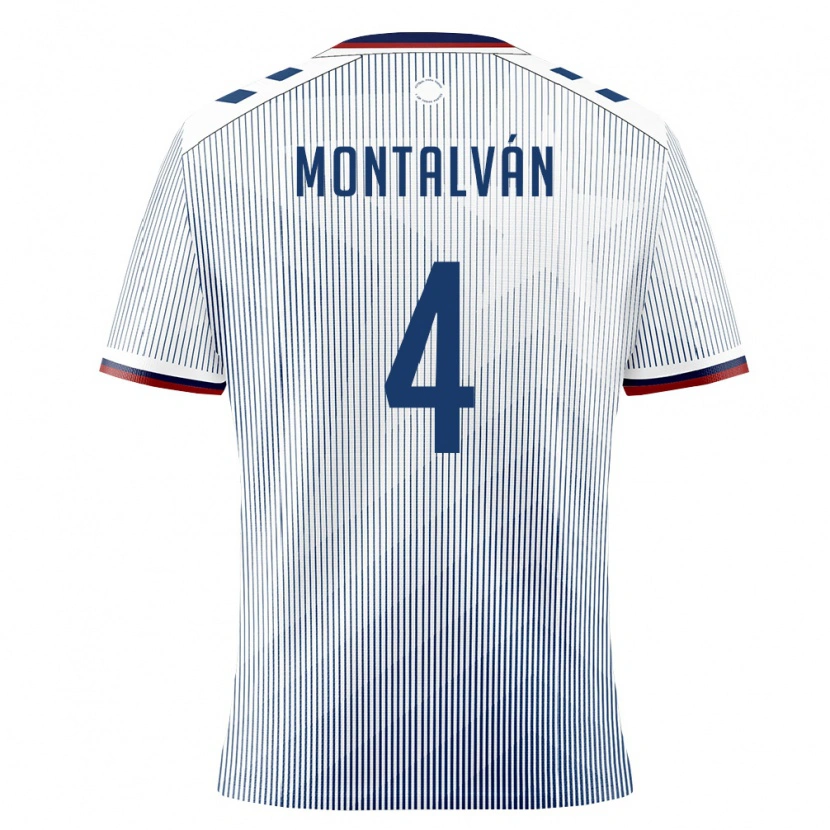 Danxen Män Puerto Rico Armando Montalván #4 Kunglig Blå Vit Bortatröja Matchtröjor 26-28 Tröjor T-Tröja