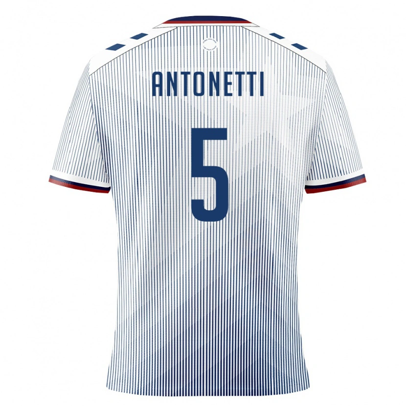 Danxen Män Puerto Rico Nacho Antonetti #5 Kunglig Blå Vit Bortatröja Matchtröjor 26-28 Tröjor T-Tröja