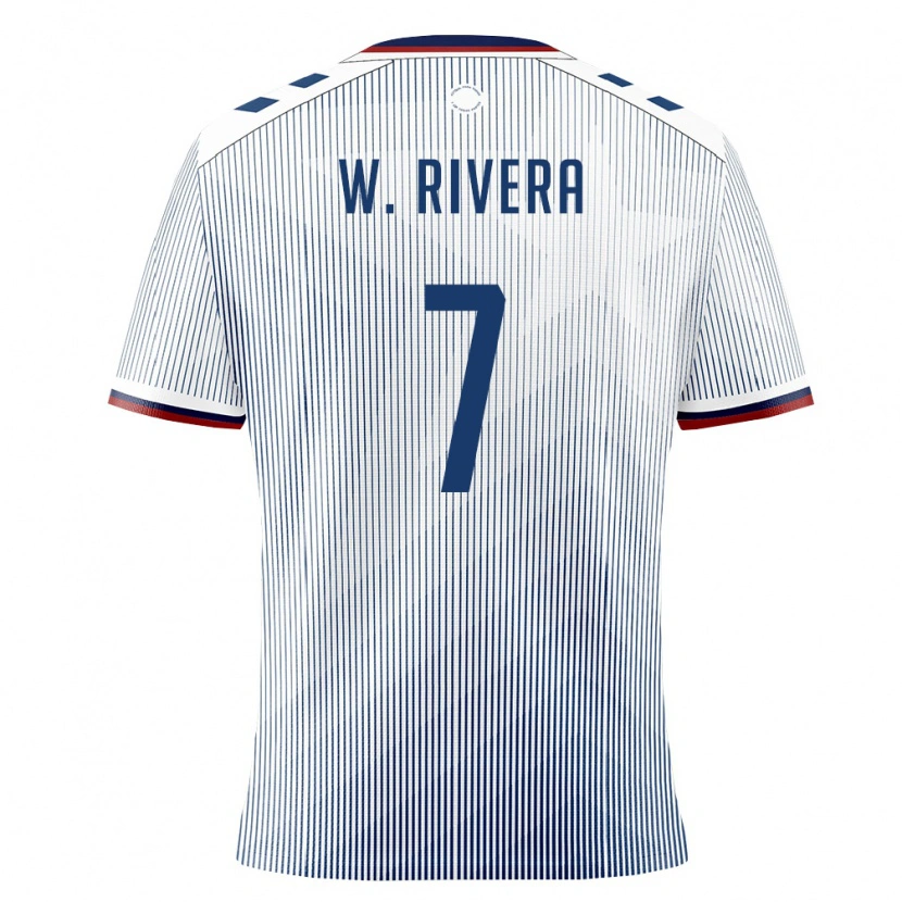 Danxen Män Puerto Rico Wilfredo Rivera #7 Kunglig Blå Vit Bortatröja Matchtröjor 26-28 Tröjor T-Tröja