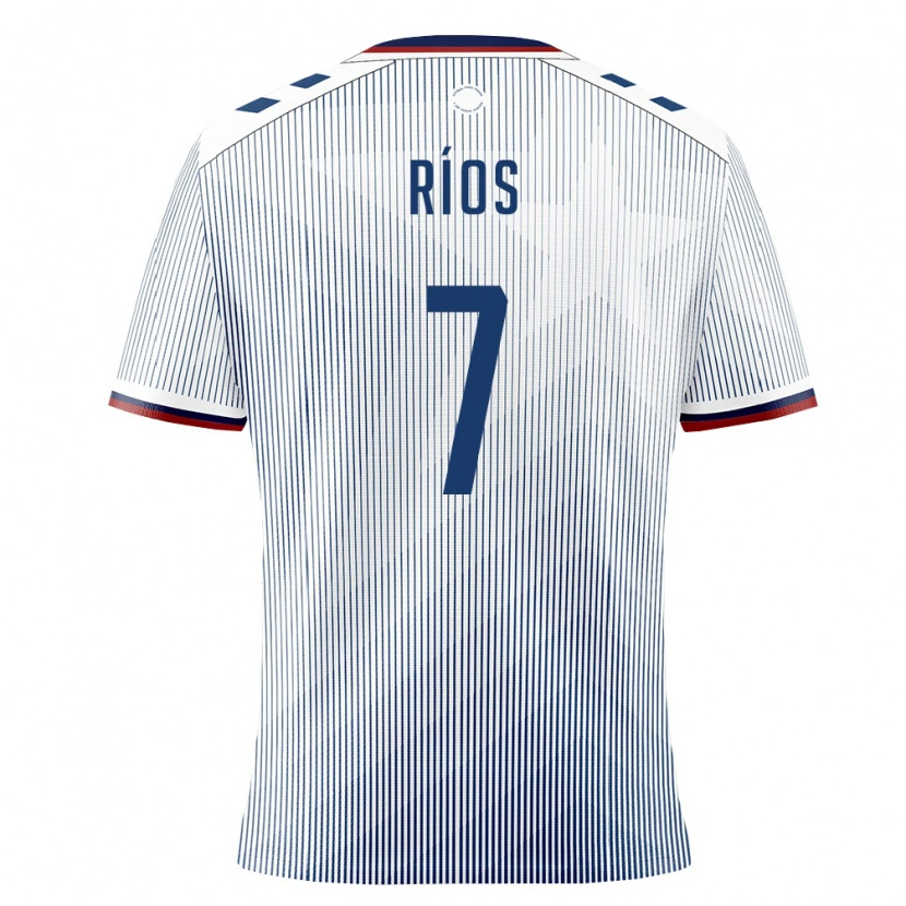 Danxen Män Puerto Rico Edwin Ríos #7 Kunglig Blå Vit Bortatröja Matchtröjor 26-28 Tröjor T-Tröja