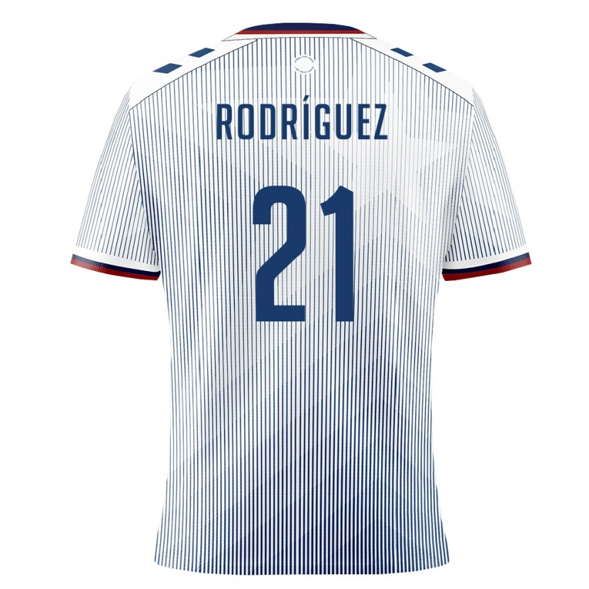 Danxen Män Puerto Rico Jomar Rodríguez #21 Kunglig Blå Vit Bortatröja Matchtröjor 26-28 Tröjor T-Tröja