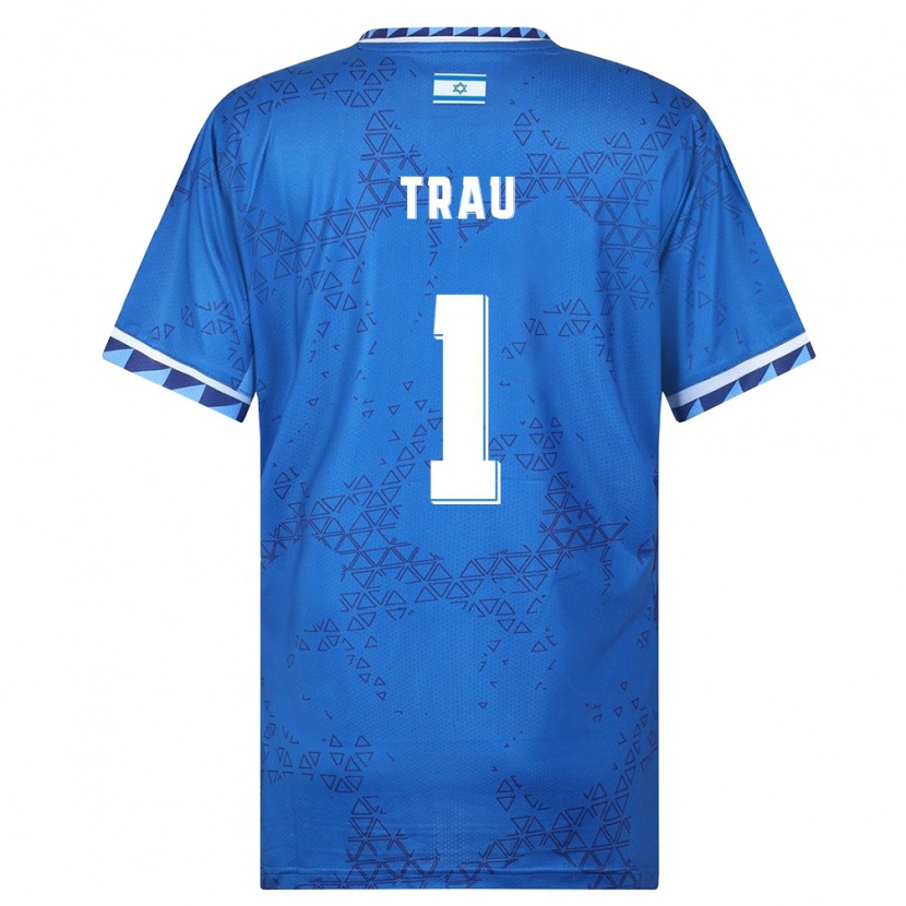 Danxen Män Israel Idan Trau #1 Blå Vit Bortatröja Matchtröjor 26-28 Tröjor T-Tröja