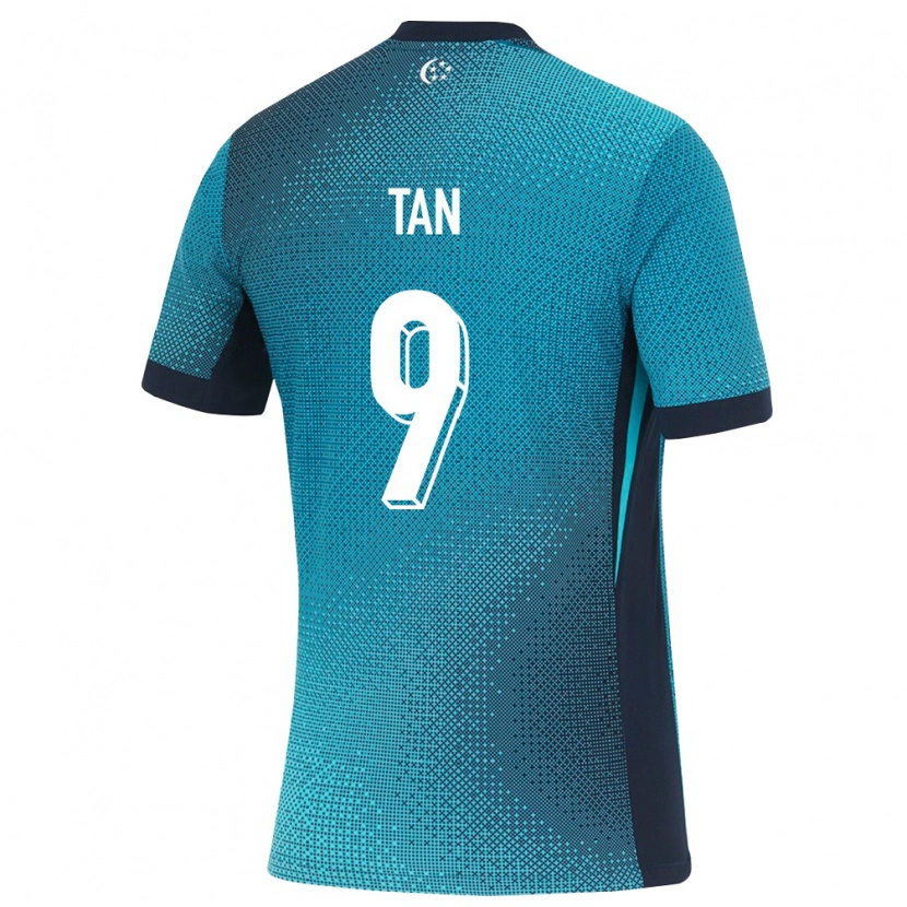 Danxen Män Singapore Louka Tan #9 Mörk Turkos Svart Bortatröja Matchtröjor 26-28 Tröjor T-Tröja