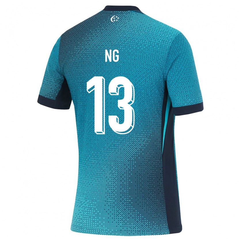 Danxen Män Singapore Kenneth Ng #13 Mörk Turkos Svart Bortatröja Matchtröjor 26-28 Tröjor T-Tröja