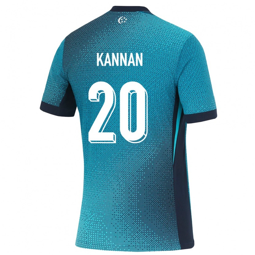 Danxen Män Singapore Taressh Kannan #20 Mörk Turkos Svart Bortatröja Matchtröjor 26-28 Tröjor T-Tröja
