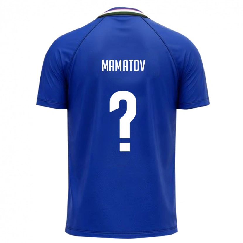 Danxen Kvinnor Uzbekistan Abubakr Mamatov #0 Kunglig Blå Vit Hemmatröja Matchtröjor 26-28 Tröjor T-Tröja