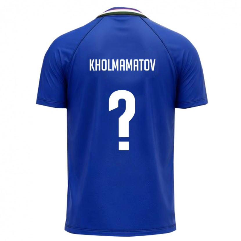 Danxen Kvinnor Uzbekistan Abdullokh Kholmamatov #0 Kunglig Blå Vit Hemmatröja Matchtröjor 26-28 Tröjor T-Tröja