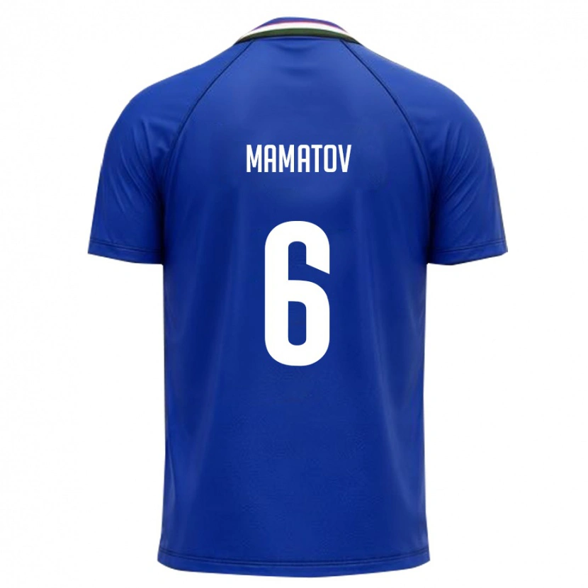 Danxen Kvinnor Uzbekistan Mukhammadjon Mamatov #6 Kunglig Blå Vit Hemmatröja Matchtröjor 26-28 Tröjor T-Tröja
