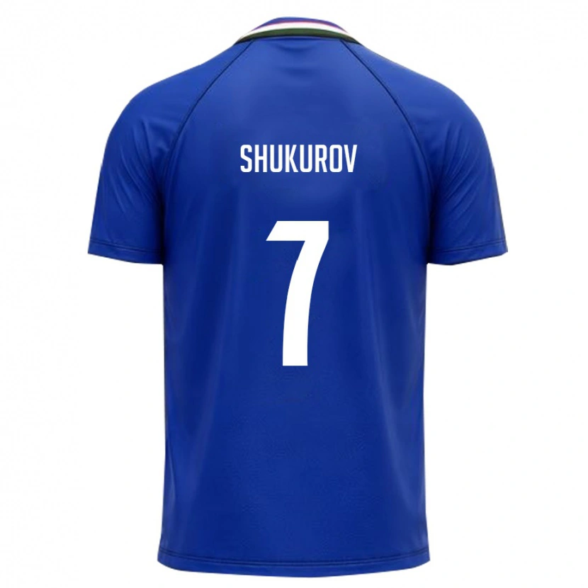 Danxen Kvinnor Uzbekistan Otabek Shukurov #7 Kunglig Blå Vit Hemmatröja Matchtröjor 26-28 Tröjor T-Tröja