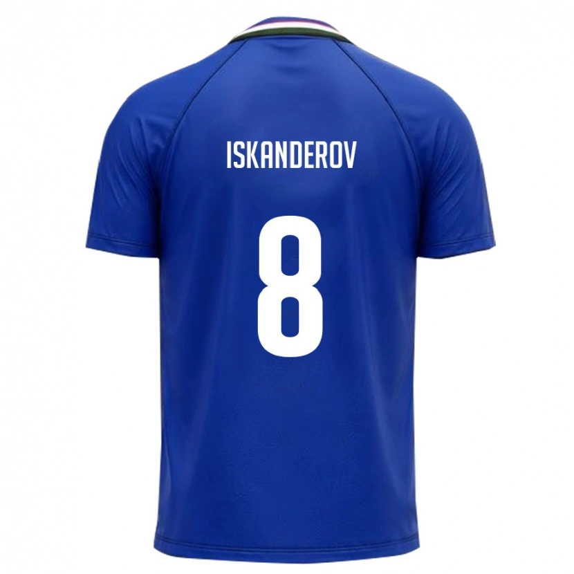 Danxen Kvinnor Uzbekistan Jamshid Iskanderov #8 Kunglig Blå Vit Hemmatröja Matchtröjor 26-28 Tröjor T-Tröja