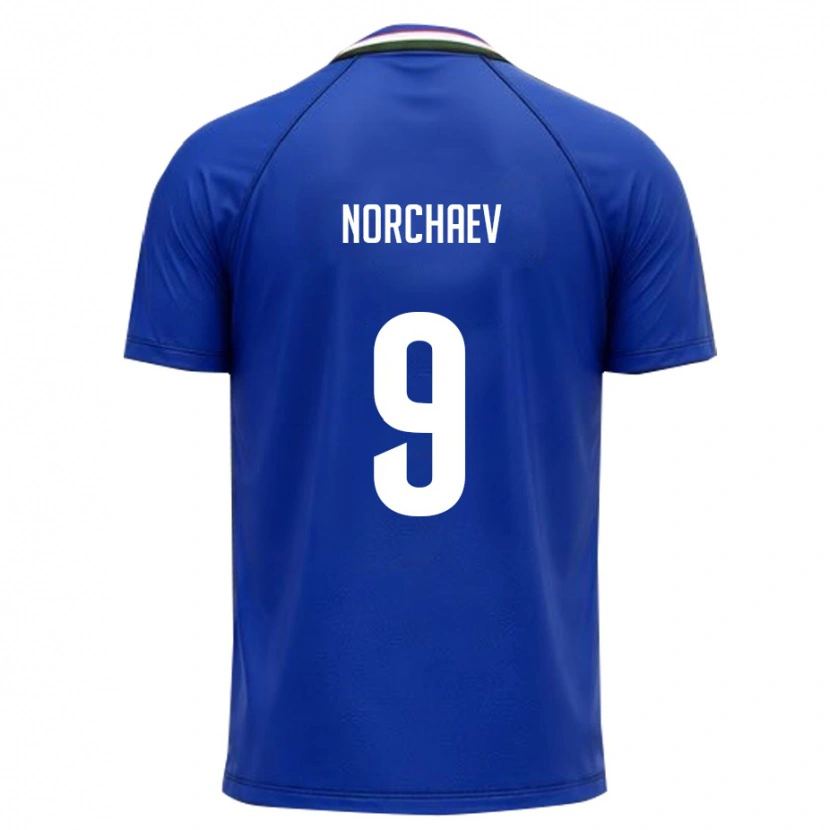 Danxen Kvinnor Uzbekistan Khusayin Norchaev #9 Kunglig Blå Vit Hemmatröja Matchtröjor 26-28 Tröjor T-Tröja