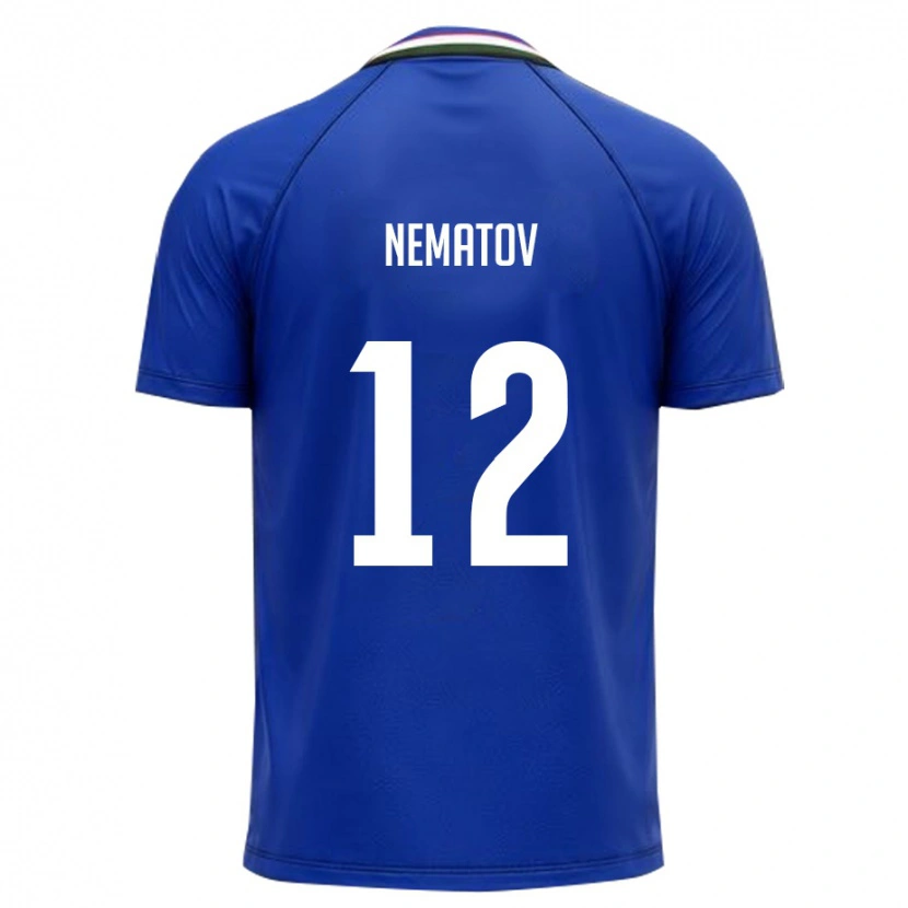 Danxen Kvinnor Uzbekistan Abduvokhid Nematov #12 Kunglig Blå Vit Hemmatröja Matchtröjor 26-28 Tröjor T-Tröja