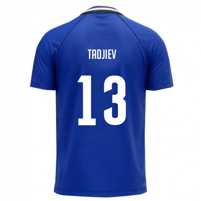 Danxen Kvinnor Uzbekistan Diyorbek Tadjiev #13 Kunglig Blå Vit Hemmatröja Matchtröjor 26-28 Tröjor T-Tröja