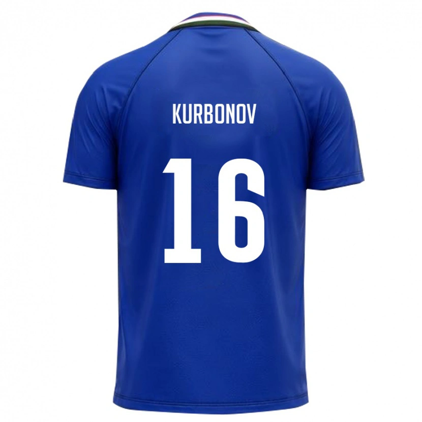 Danxen Kvinnor Uzbekistan Bilol Kurbonov #16 Kunglig Blå Vit Hemmatröja Matchtröjor 26-28 Tröjor T-Tröja