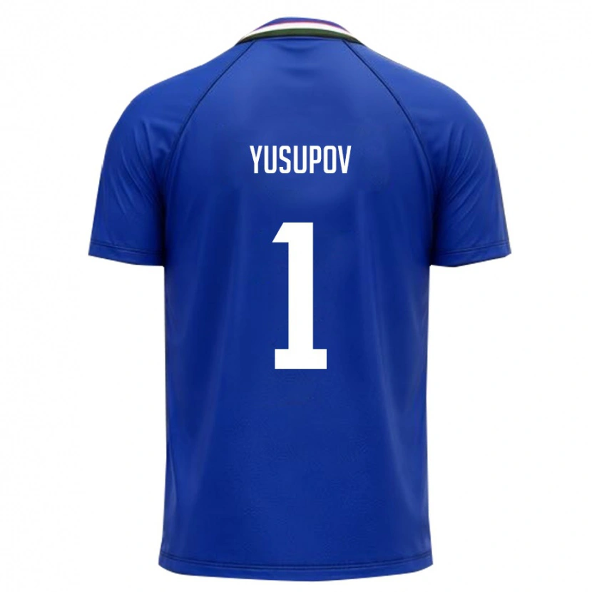 Danxen Kvinnor Uzbekistan Utkir Yusupov #1 Kunglig Blå Vit Hemmatröja Matchtröjor 26-28 Tröjor T-Tröja