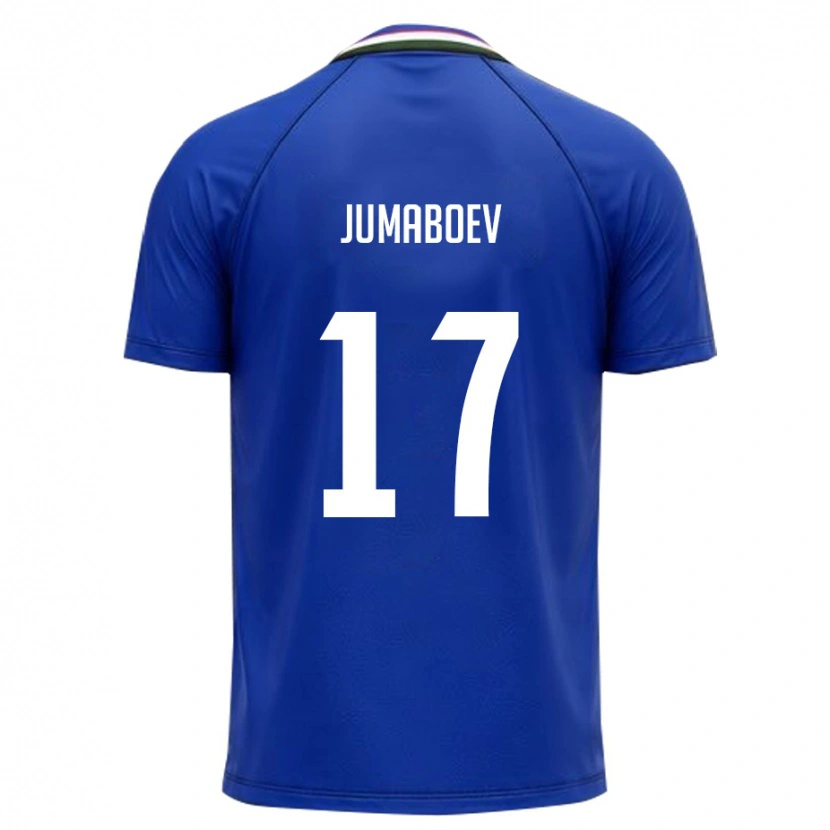 Danxen Kvinnor Uzbekistan Jasurbek Jumaboev #17 Kunglig Blå Vit Hemmatröja Matchtröjor 26-28 Tröjor T-Tröja