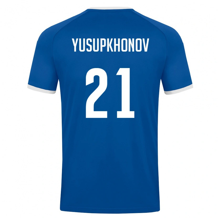 Danxen Kvinnor Uzbekistan Zayniddin Yusupkhonov #21 Kunglig Blå Vit Hemmatröja Matchtröjor 26-28 Tröjor T-Tröja