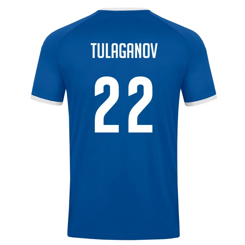 Danxen Kvinnor Uzbekistan Davron Tulaganov #22 Kunglig Blå Vit Hemmatröja Matchtröjor 26-28 Tröjor T-Tröja