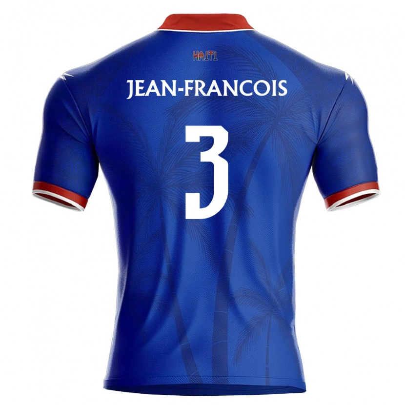 Danxen Kvinnor Haiti Chris Jean-Francois #3 Blå Röd Vit Hemmatröja Matchtröjor 26-28 Tröjor T-Tröja