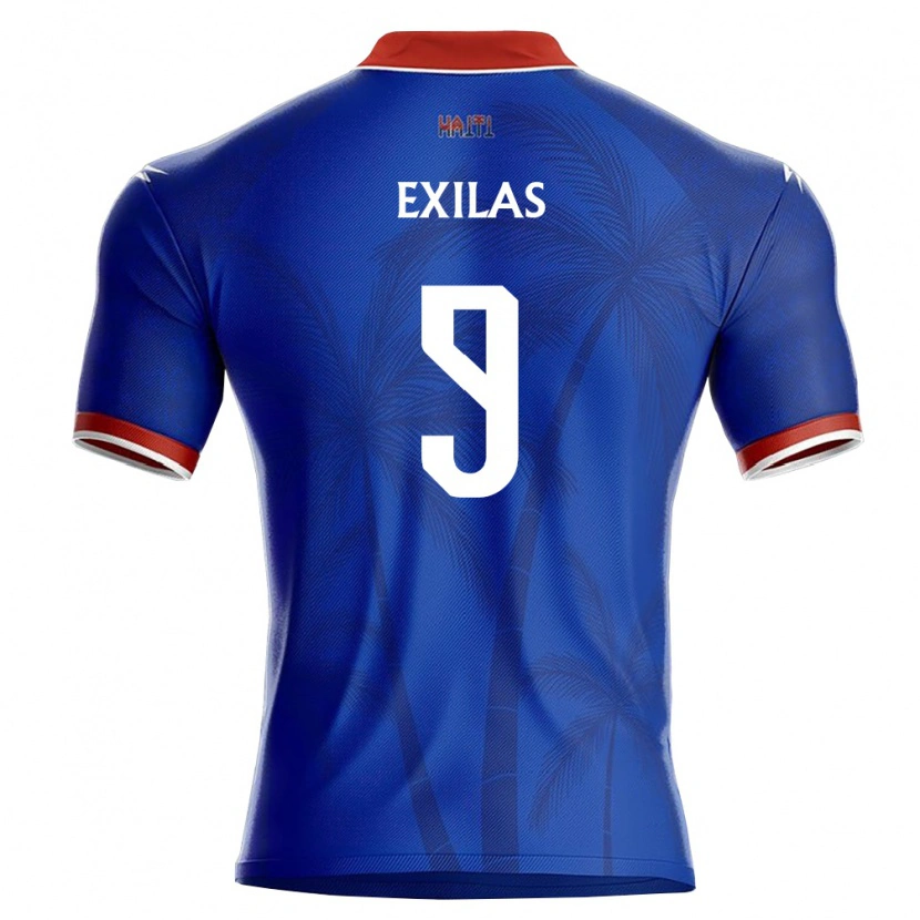 Danxen Kvinnor Haiti Marvenly Exilas #9 Blå Röd Vit Hemmatröja Matchtröjor 26-28 Tröjor T-Tröja