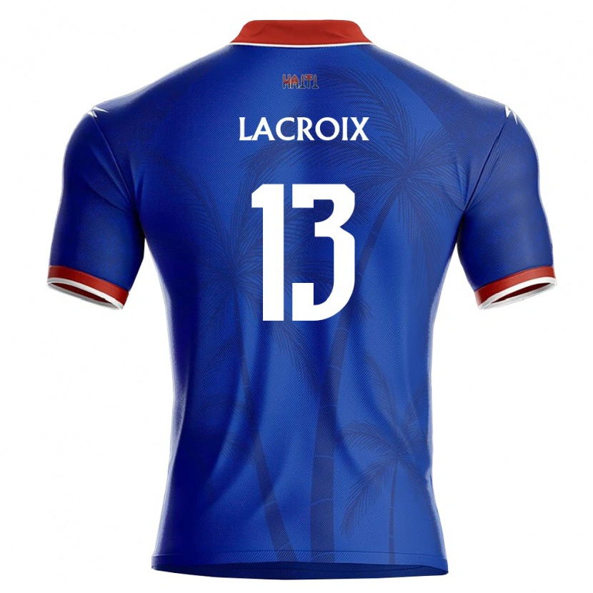 Danxen Kvinnor Haiti Duke Lacroix #13 Blå Röd Vit Hemmatröja Matchtröjor 26-28 Tröjor T-Tröja